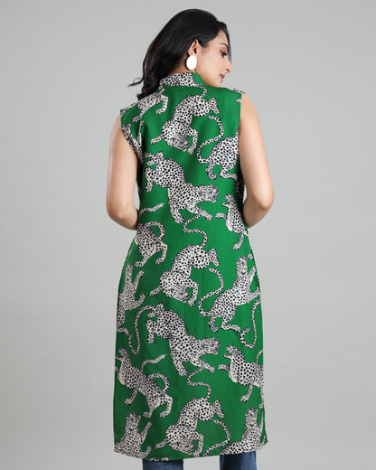 Safari Chic: Stylish Long Jacket For Women's