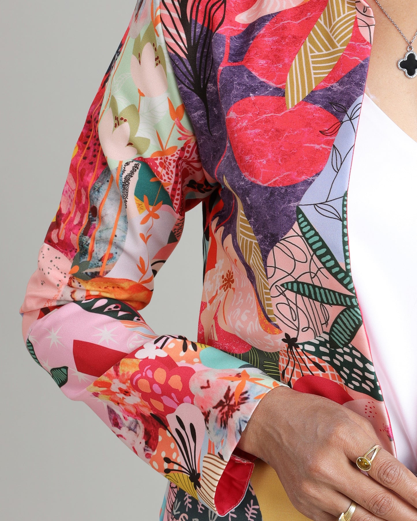 The Showstopper: Women's Abstract Floral Jacket