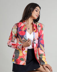 The Showstopper: Women's Abstract Floral Jacket