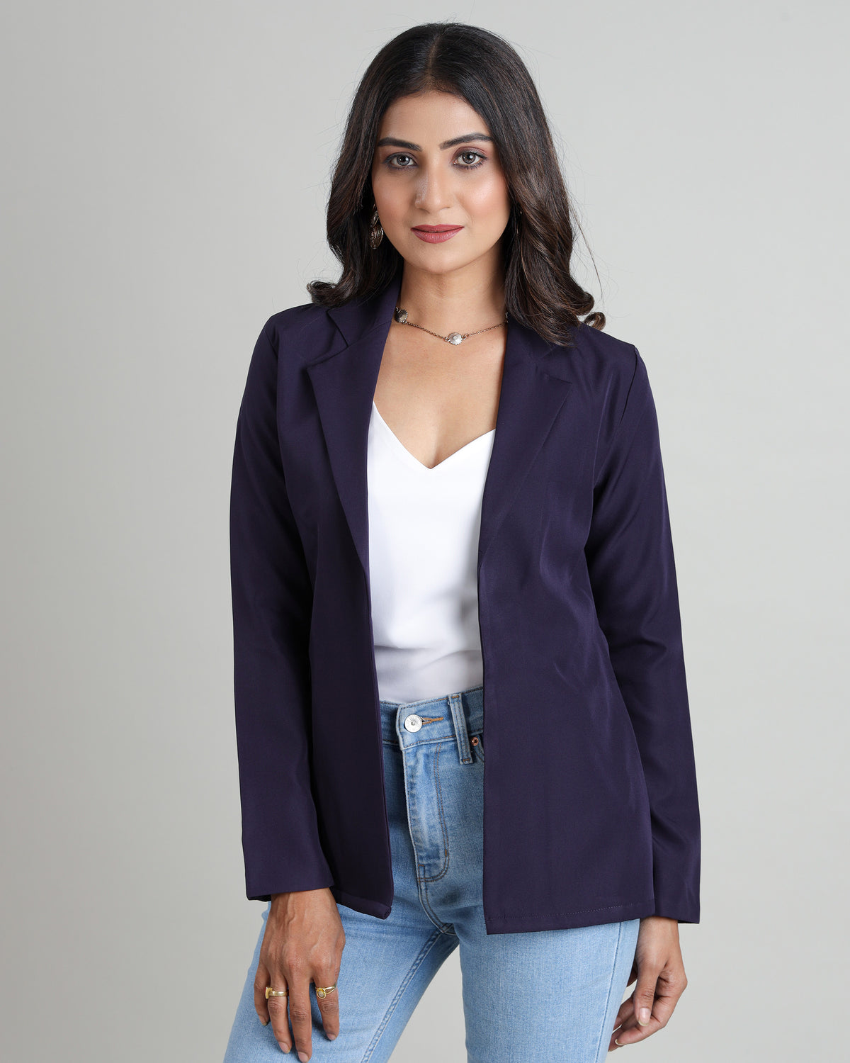 The All-Season Essential: Navy Blue Jacket for Women