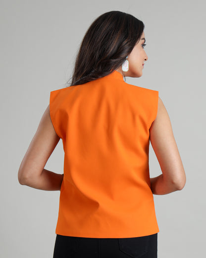 Timeless Touch: Women's Classic Sleeveless Jacket