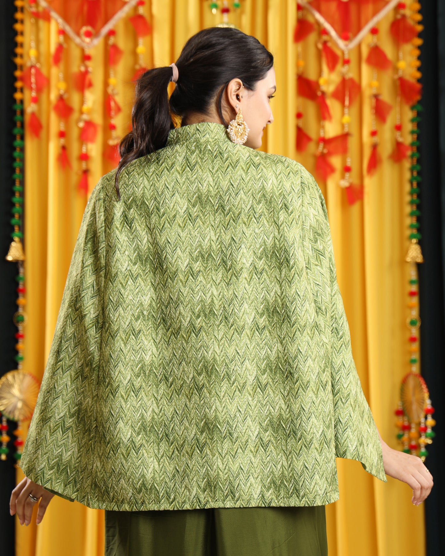 Beyond Tradition:  One-of-a-Kind Green Women's Jacket