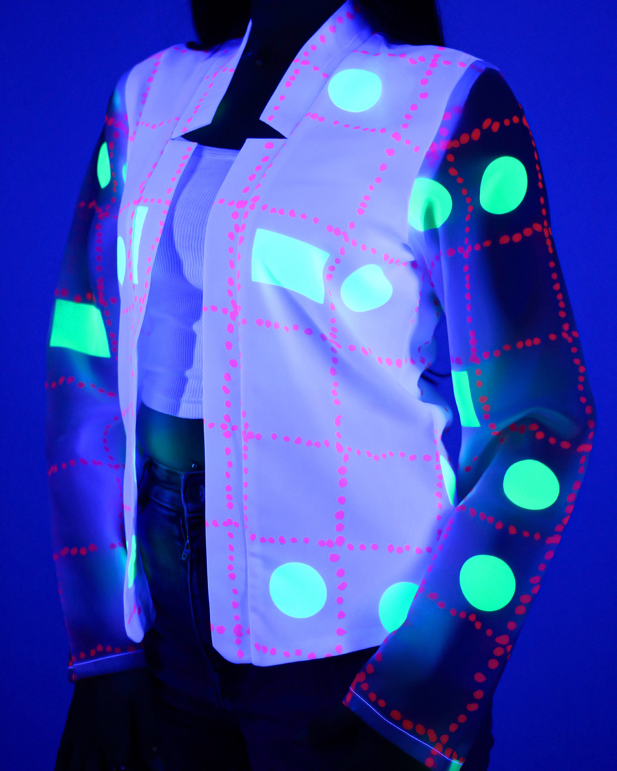 Light Up the Trend: Women's Neon Print Jacket