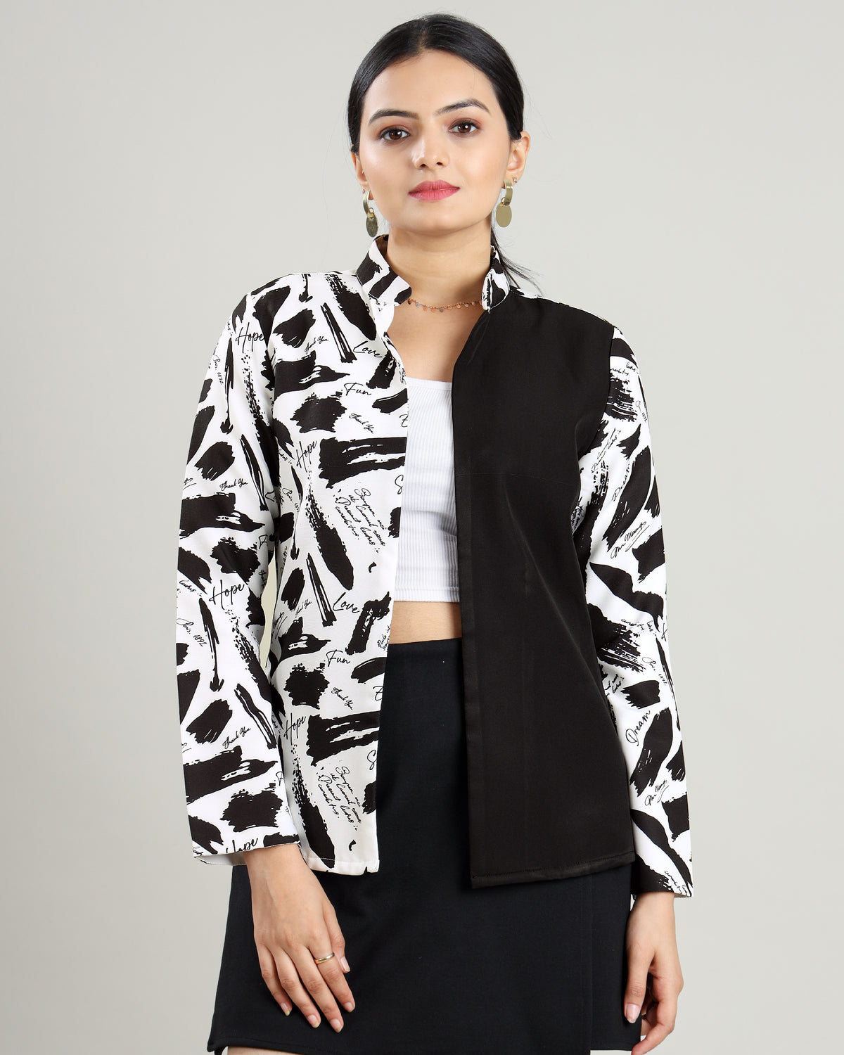 The Abstract: Two-Tone Statement Color Block Jacket