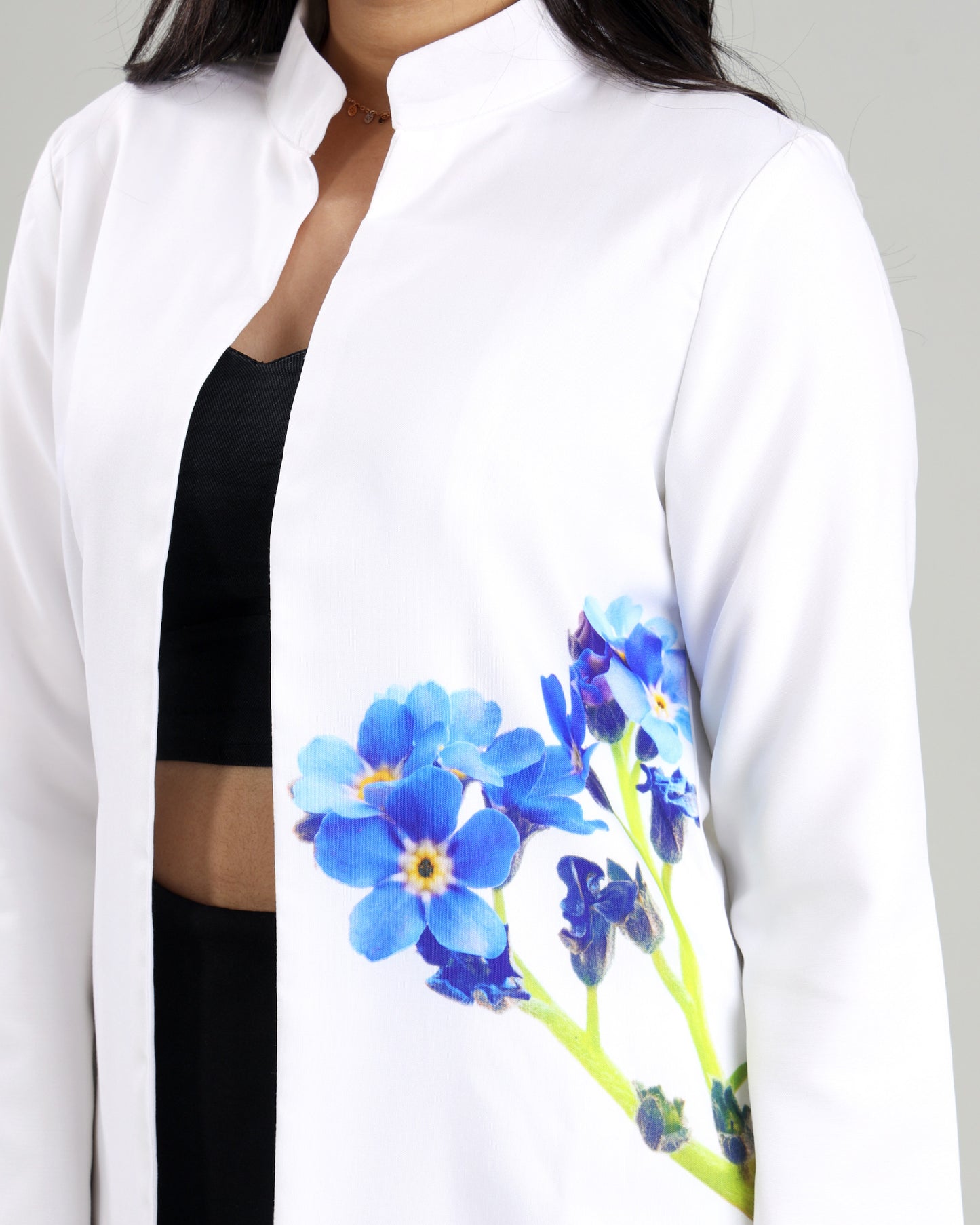 The Show-Stopping White Floral Jacket