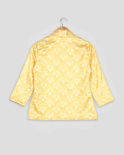 Paisley Jacket With Thread Work Sequins Embroidery