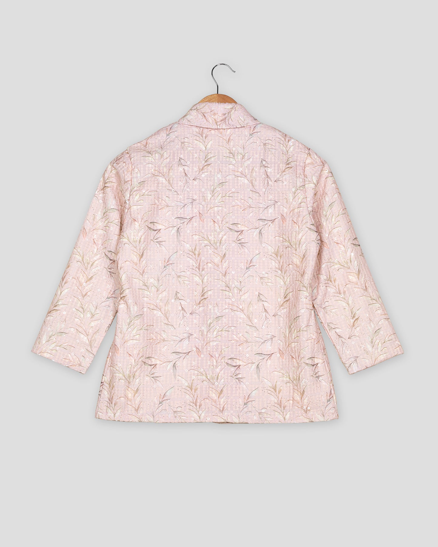 Sequins Thread Work Embroidery Leaf Women's Jacket