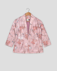 Lux Geometric Embroidery Work Leafage Womens Jacket