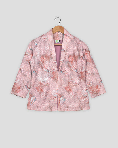 Lux Geometric Embroidery Work Leafage Womens Jacket