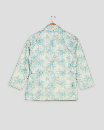 Premium Schiffli Foil Work Embroiderd Women's Jacket
