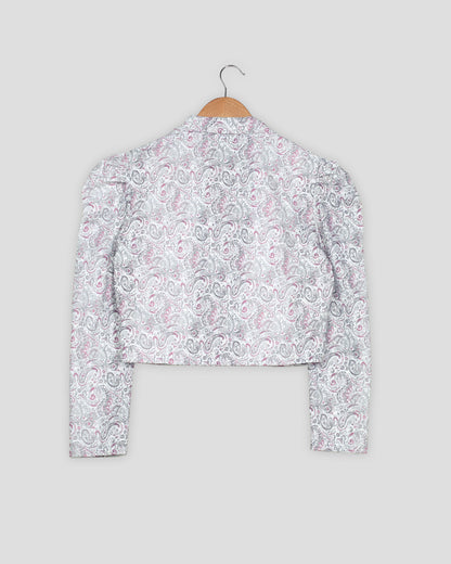 Sequins Thread Work Embroidery Paisley Women's Jacket