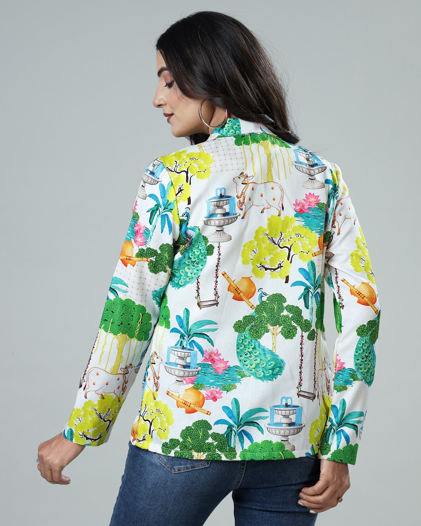 Artful Pichwaii Women's Jacquard Weave Jacket