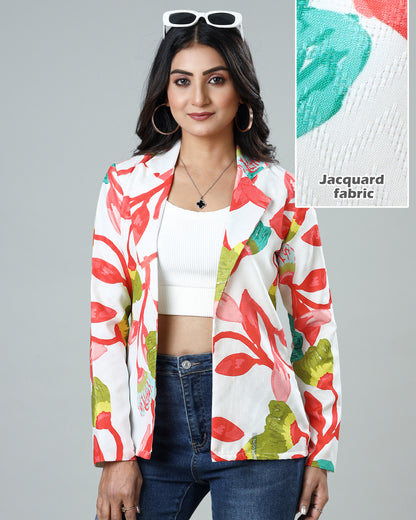 The Artisan's Touch Women's Jacquard Weave Jacket