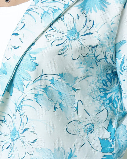 Wearable Floral Art Women's Jacquard Weave Jacket