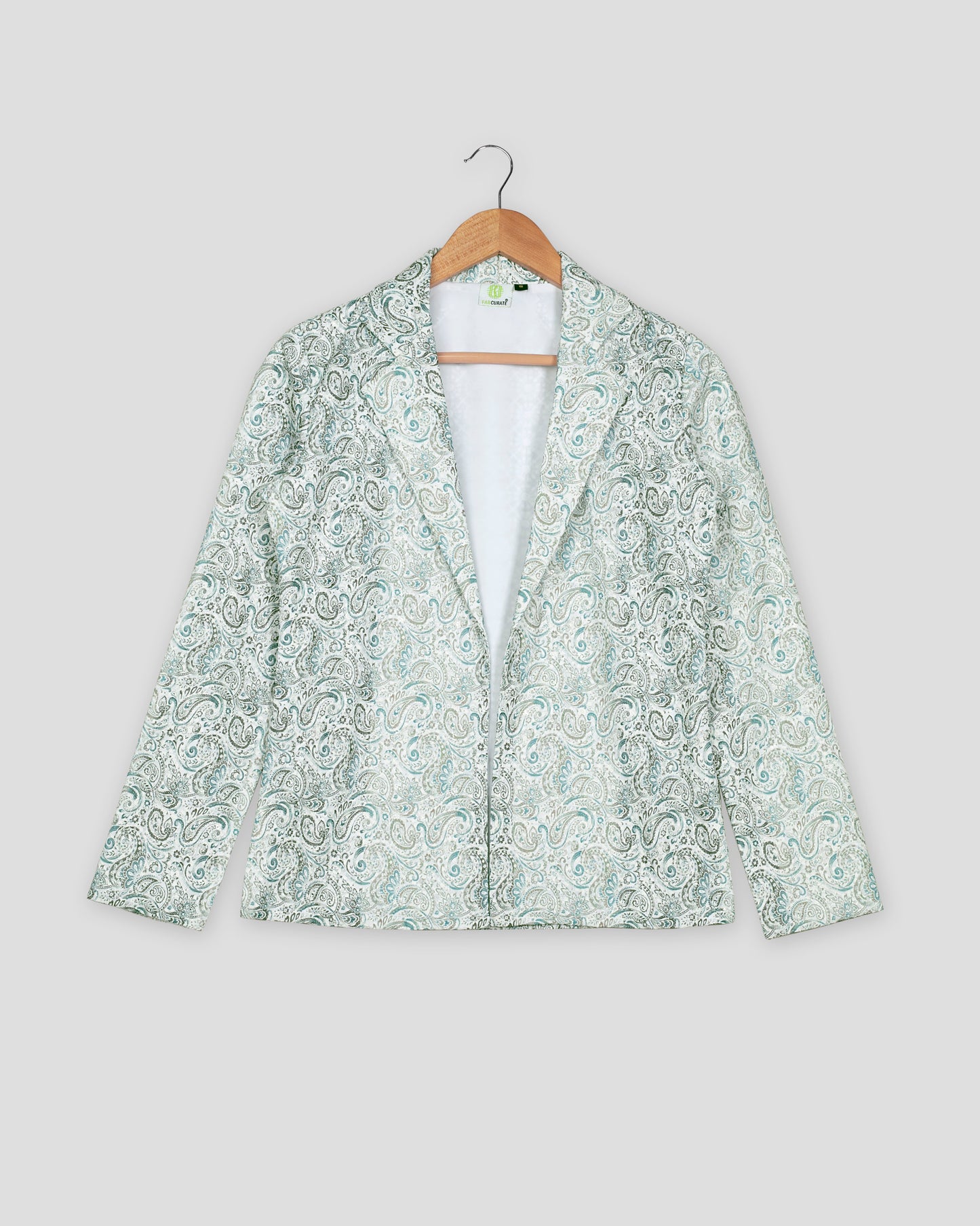 Geometric Floral Embroidery Work Paisley Women's Jacket