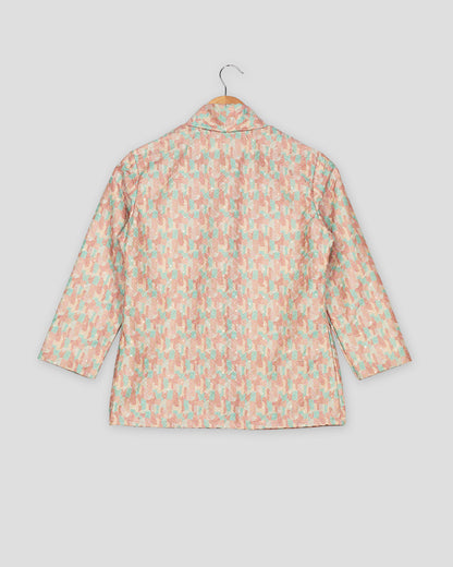 Luxe Floral Embroidery Work Abstract Women's Jacket