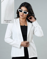 Stylish Floral Fantasy Women's Jacquard Weave Jacket