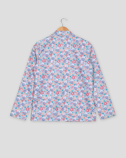 Blushing Floral Embroidered Jacket for Women