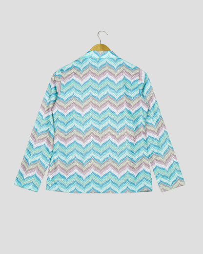 Monsoon Magic: Chevron Embroidered Jacket
