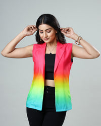 The Ombre Look: Women's Sleeveless Jacket
