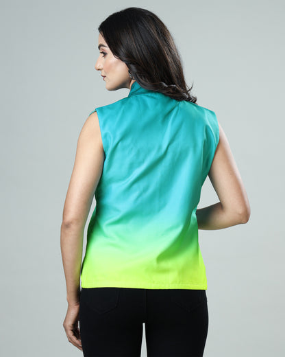 The Ombre Look: Women's Sleeveless Jacket