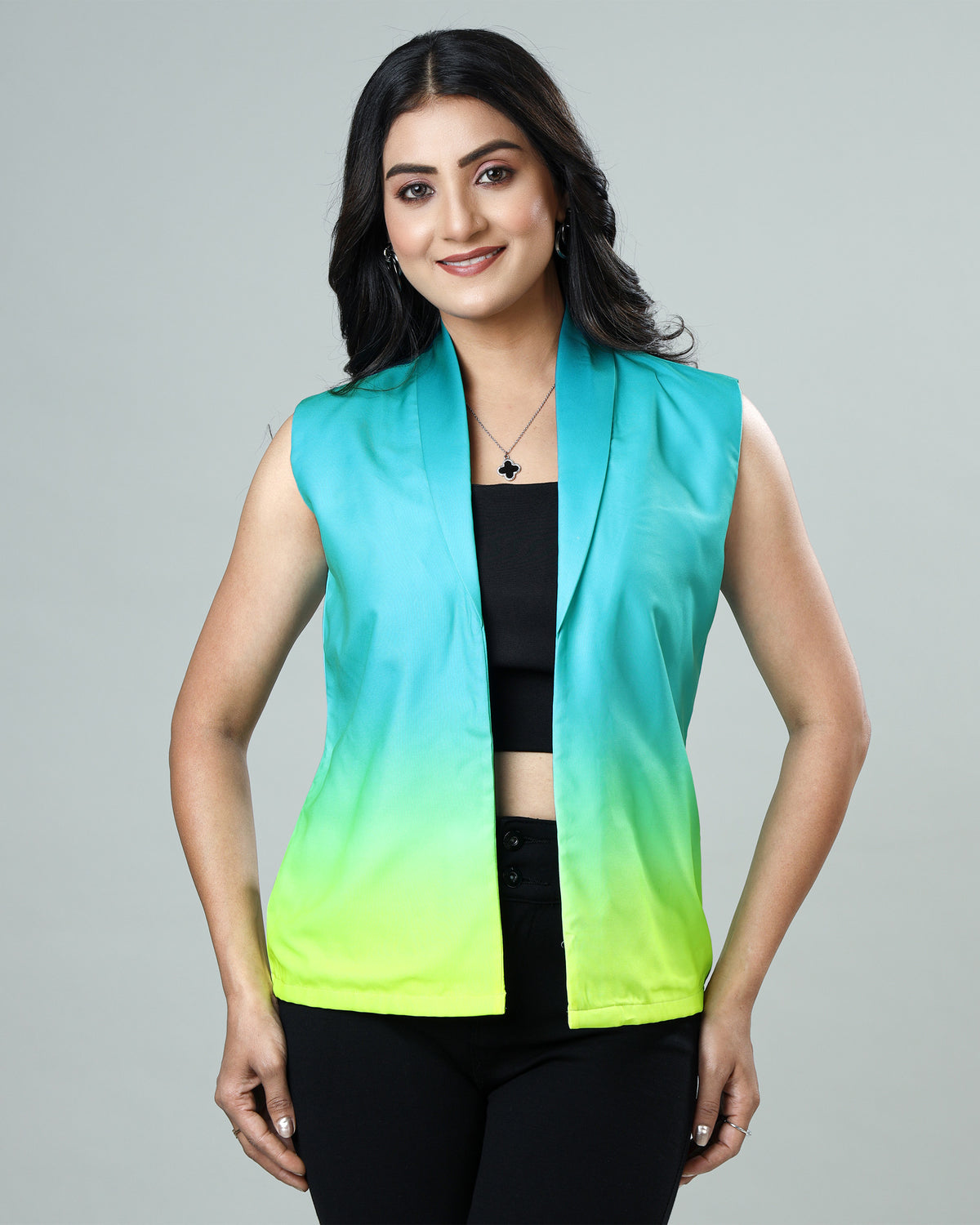 The Ombre Look: Women's Sleeveless Jacket