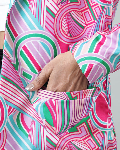 Unveiling Art: Women's Abstract Jacket