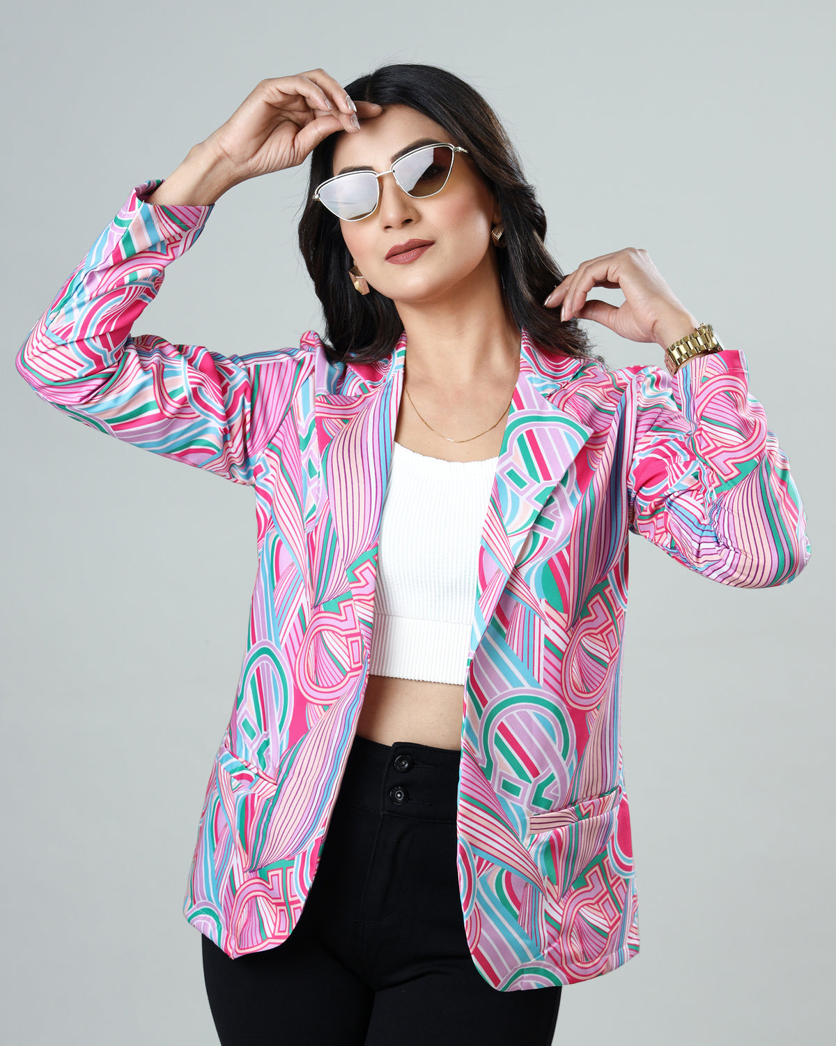 Unveiling Art: Women's Abstract Jacket