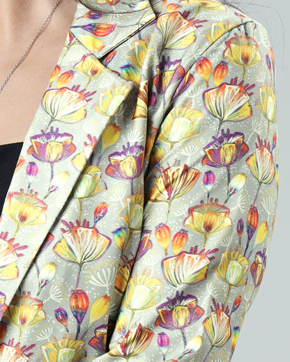 Vintage Vibes, Floral Flourish: Women's Jacket