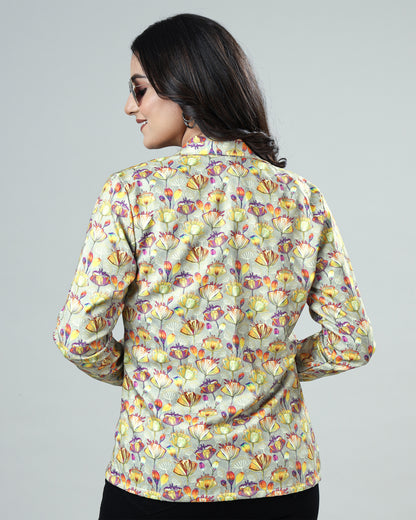 Vintage Vibes, Floral Flourish: Women's Jacket