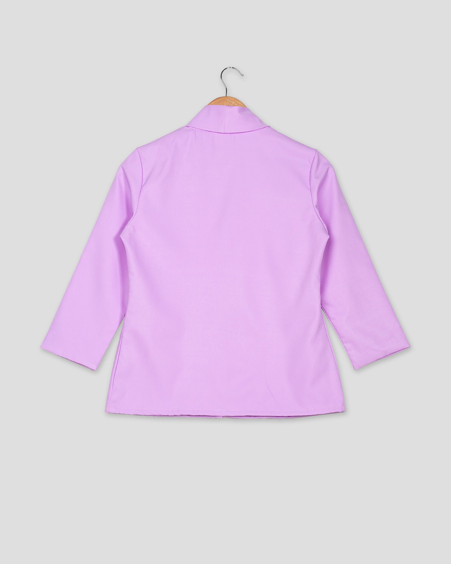 Solid Edit : Plain Lavender Purple Jacket For Women