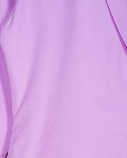 Solid Edit : Plain Lavender Purple Jacket For Women