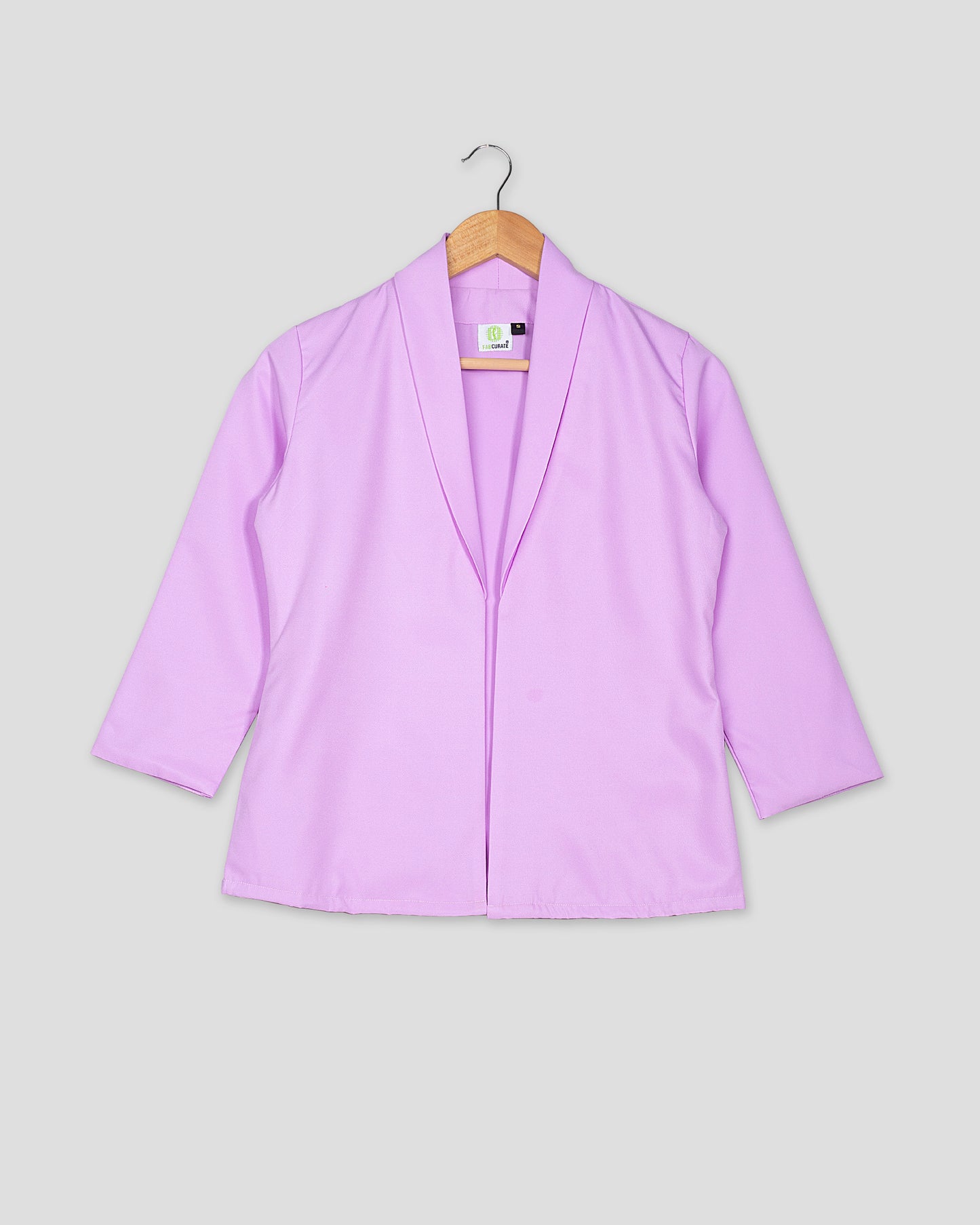 Solid Edit : Plain Lavender Purple Jacket For Women