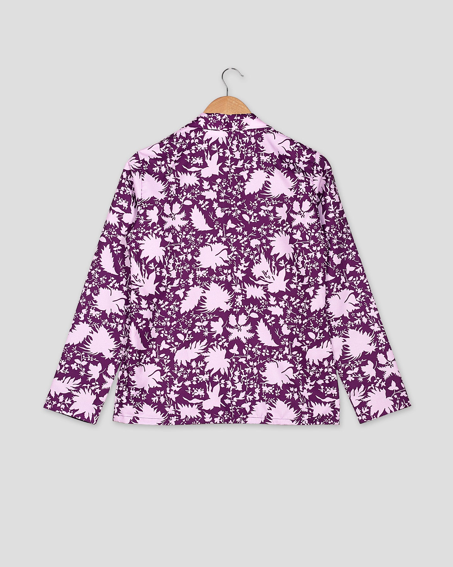 Romantic Edit : Purple Floral Jacket for Women