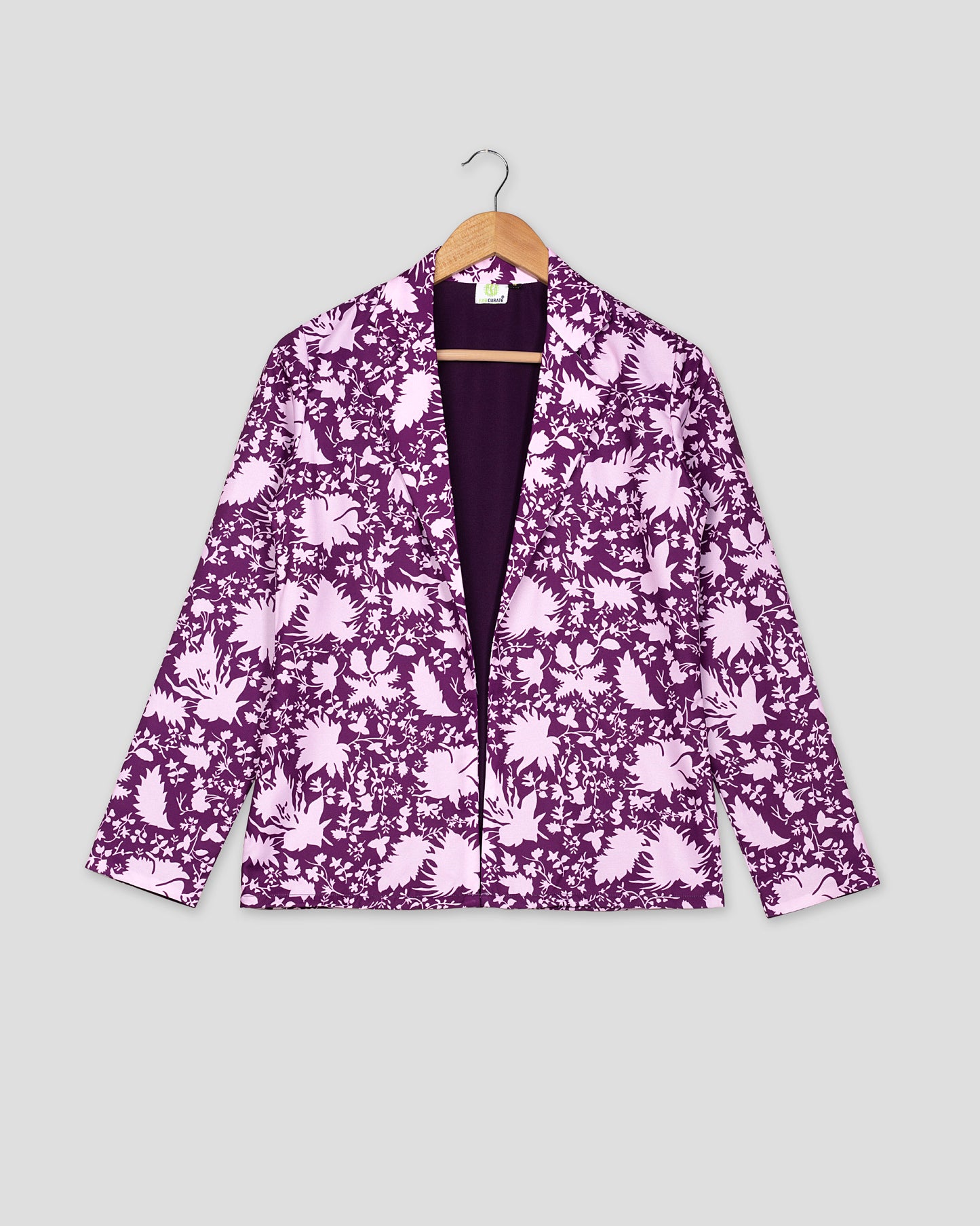 Romantic Edit : Purple Floral Jacket for Women