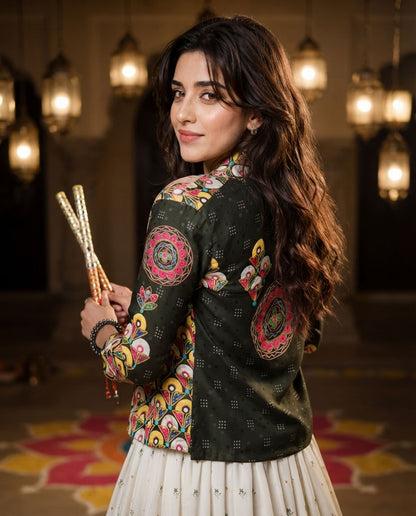 Navratri Edit:  Bestselling Gamthee Print Jacket For Women