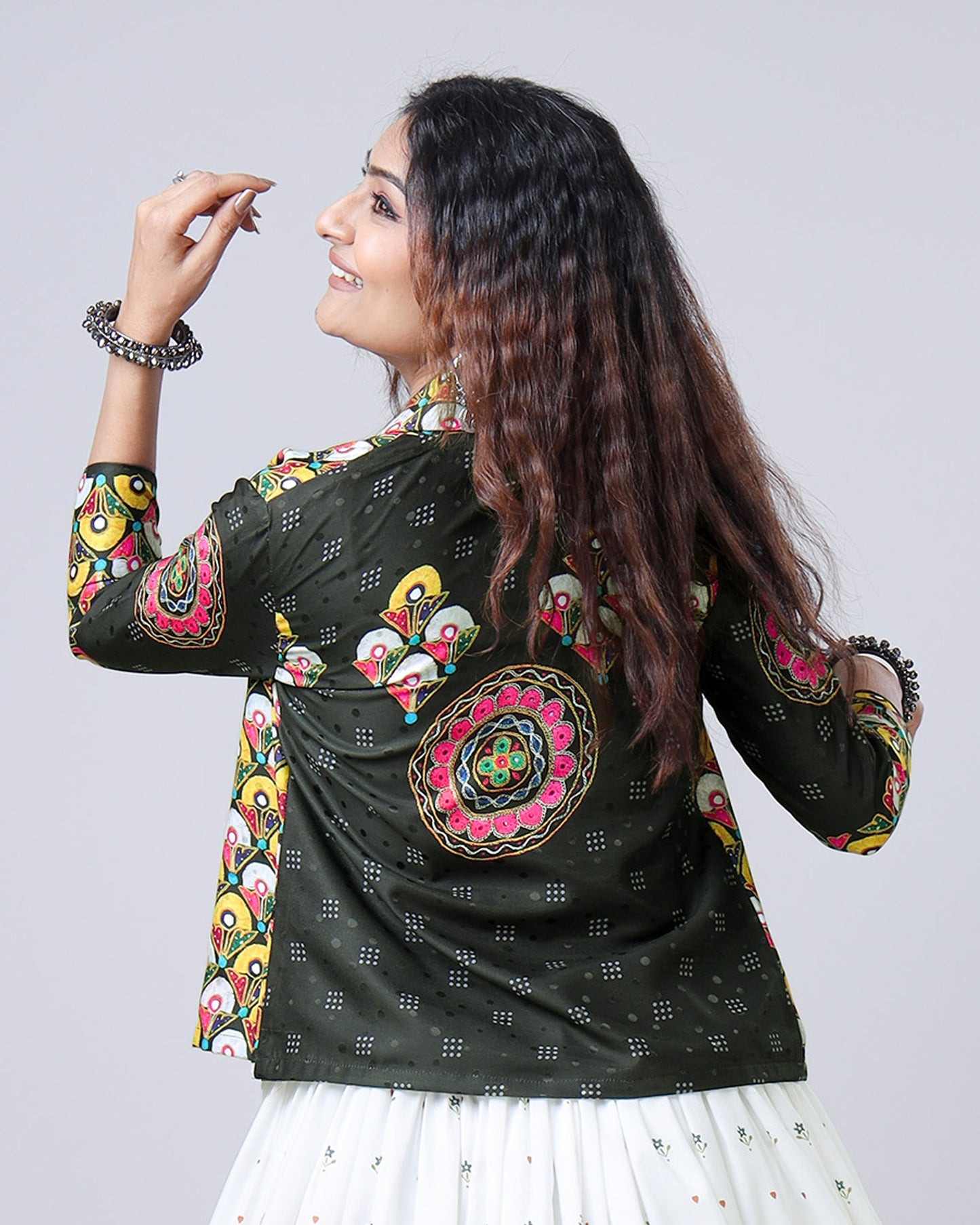 Navratri Edit:  Bestselling Gamthi Print Jacket For Women