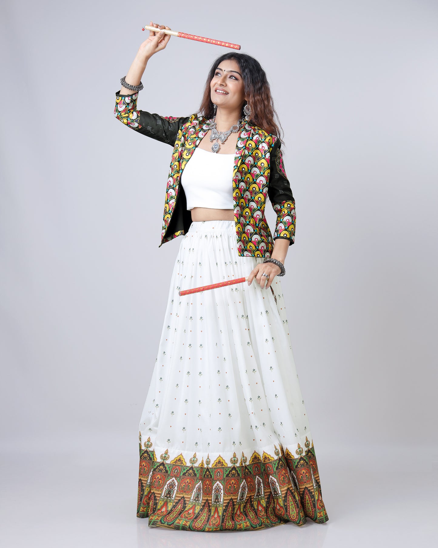 Navratri Edit:  Bestselling Gamthee Print Jacket For Women