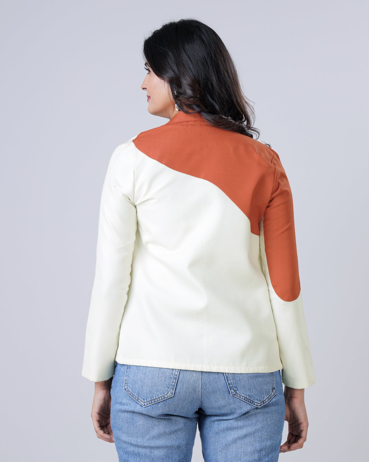 Color Block Edit : Stylish Blend Cotton Women's Jacket