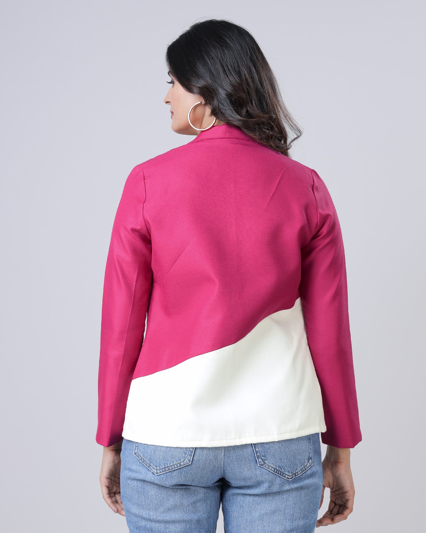 Color Block Edit : Stylish Blend Cotton Women's Jacket