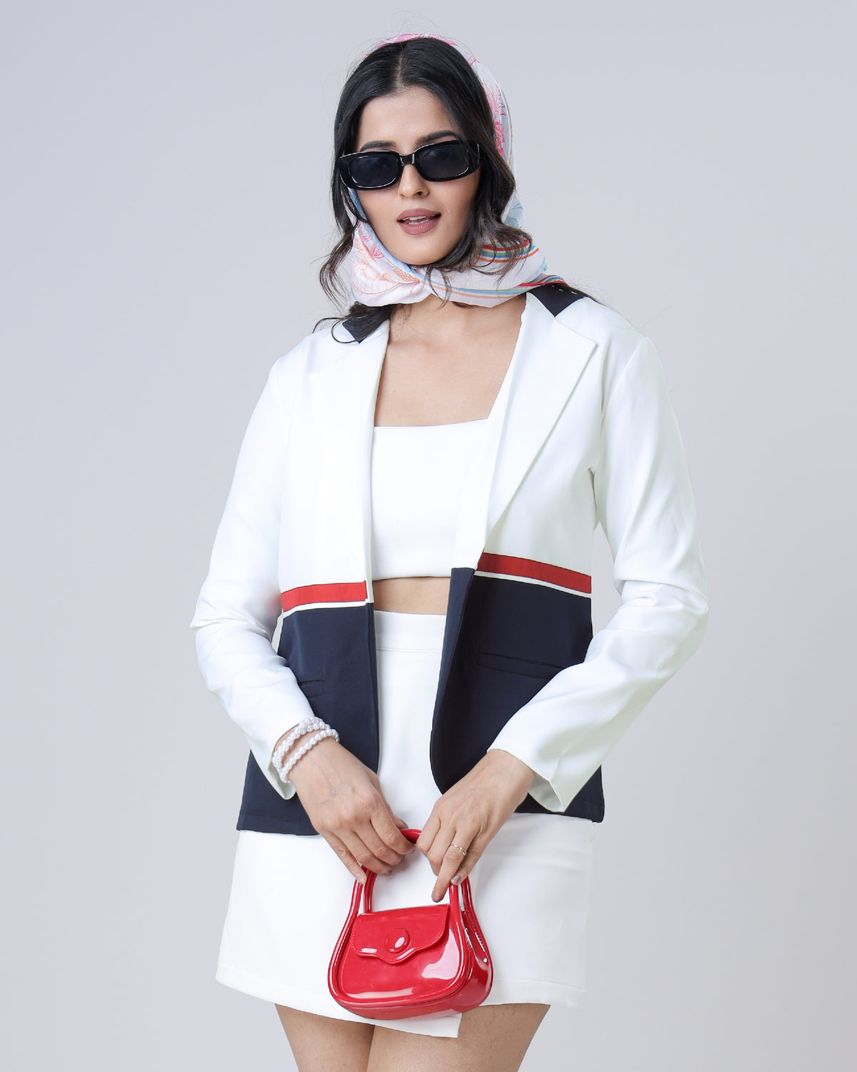 Color Block Edit : Stylish Blend Cotton Women's Jacket