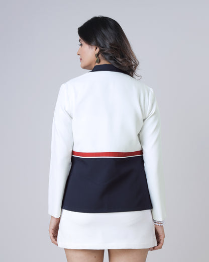 Color Block Edit : Stylish Blend Cotton Women's Jacket