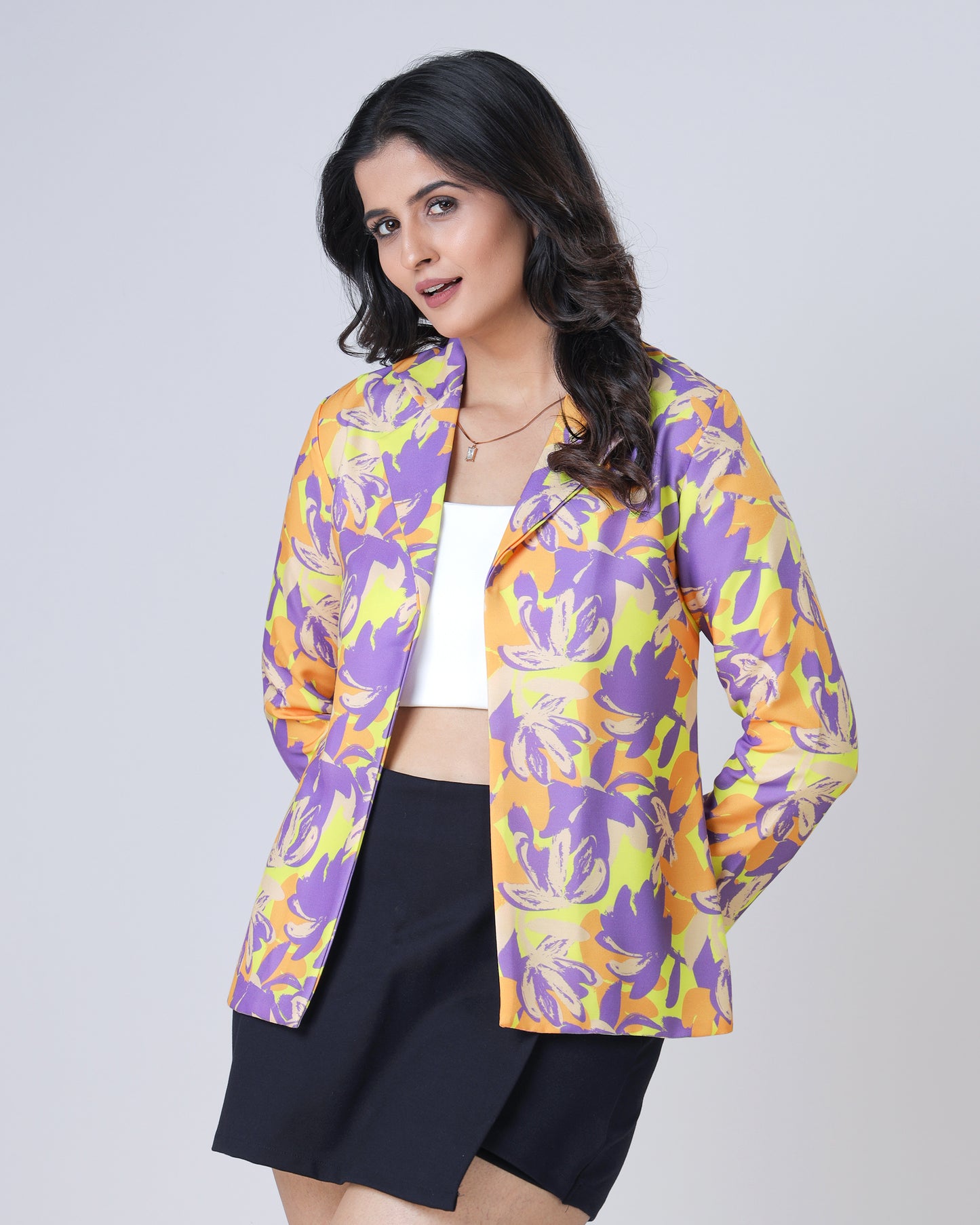 Pop Of Color: Purple Bestselling Floral Women's Jacket