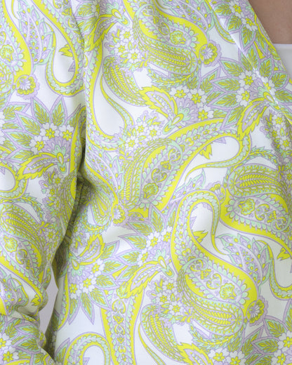 Vintage Paisley Notched Collar Women's Jacket