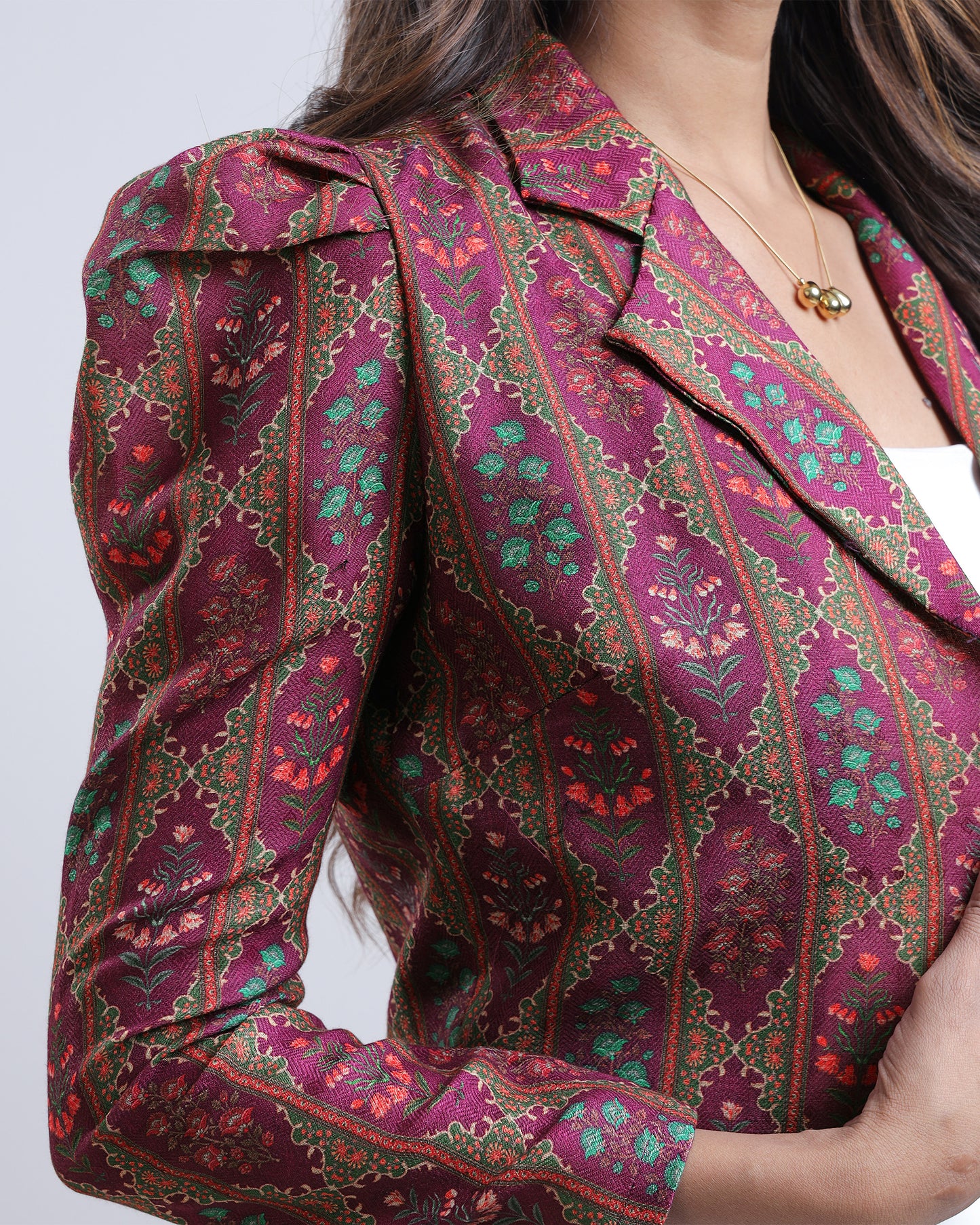 Trendy Mughal Art Short Jacket For Women