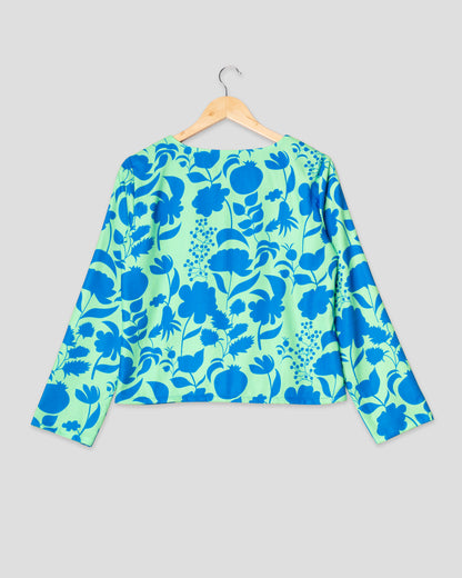 New Year Glow: Women's Vibrant Floral Jacket