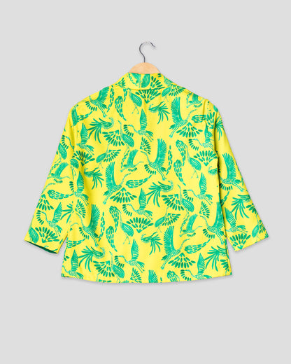 Women's "Flight of Fancy" Bird Print Jacket