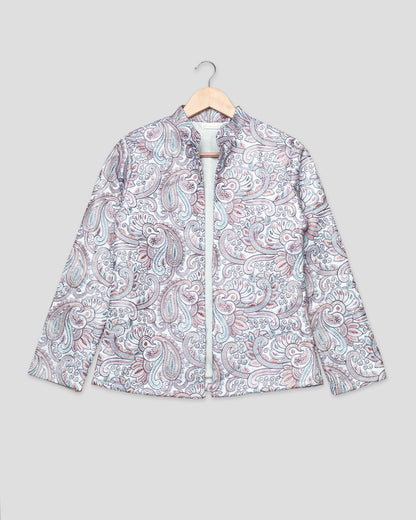 Luxurious Jacket With Exquisite Thread Word Paisley Embroidery