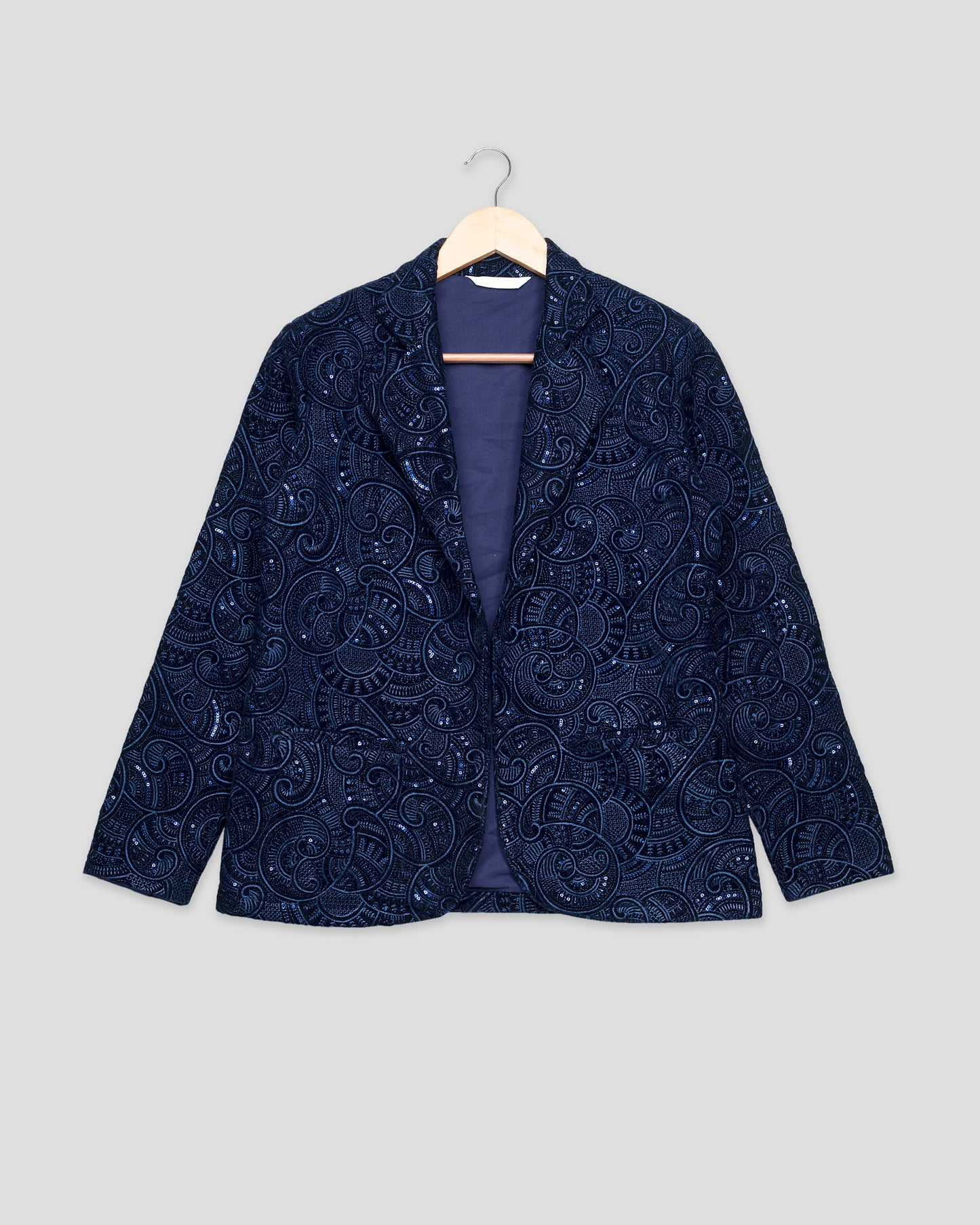 Estella Sequins Embroidered Jacket - Tailored Fit in Smooth Velvet