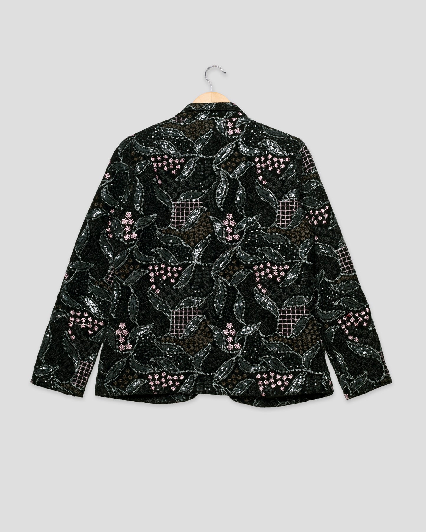 Celestial Sequins And Thread Embroidered Luxury Jacket